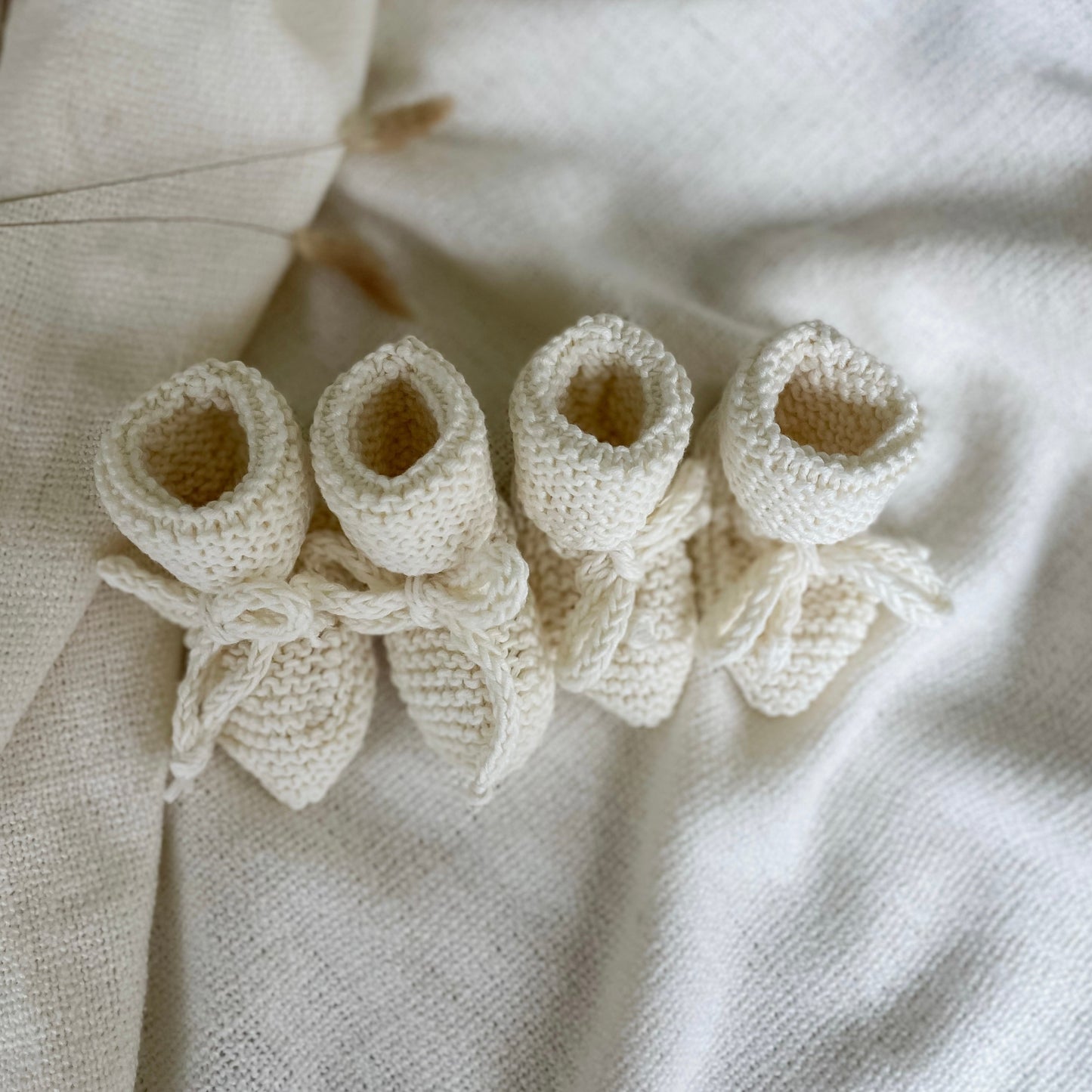 Knit Booties 'Cream'